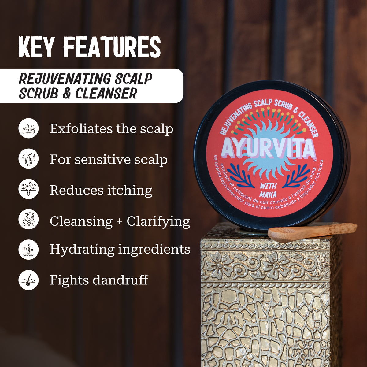 Maka Rejuvenating Scalp Scrub & Cleanser